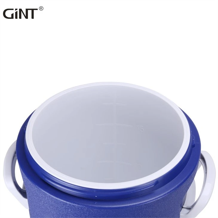 Fishing Hiking Sports Beverage Cooler Plastic Insulated Round Ice Cooler Jug With Tap
